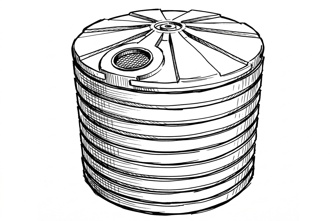 Rainwater tank at a croquet club
